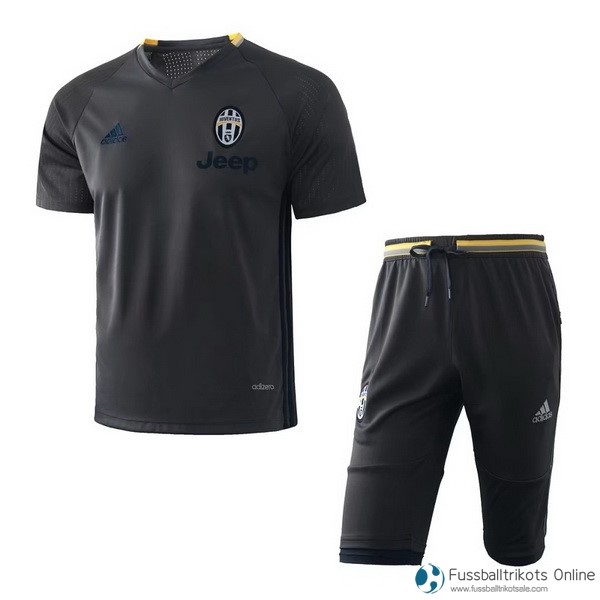 Juventus Training Shirts Set Komplett 2017-18 Schwarz Fussballtrikots Günstig